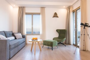 Sea View 45 m2 Room With Balcony | Select Comfort beds, free minibar, in-room safe, individually decorated