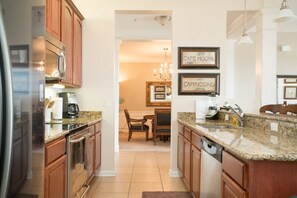 Condo | Private kitchen | Fridge, microwave, oven, dishwasher
