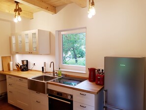 Fridge, oven, stovetop, dishwasher
