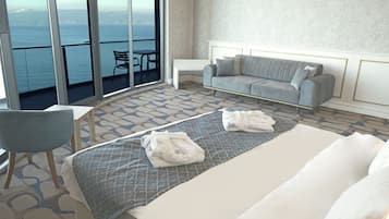 Ropa de cama de alta calidad y minibar