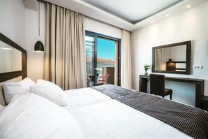 In-room safe, desk, laptop workspace, blackout curtains - Abaton Luxury Resort (Zakynthos)