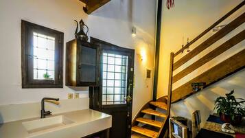 Villa, Sea View | Private kitchenette | Fridge, microwave, stovetop, coffee/tea maker