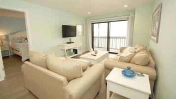 Condo | Living room | Flat-screen TV, fireplace