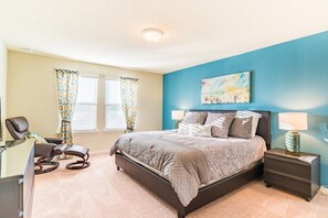 5 bedrooms, free WiFi, bed sheets - Beautiful Windsor Villa (Kissimmee)