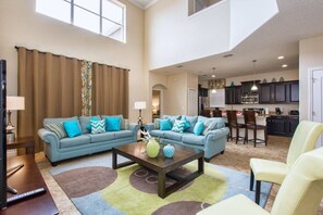 Villa | Living room | Flat-screen TV, DVD player
