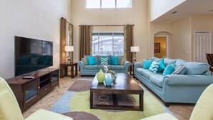 Villa | Living room | Flat-screen TV, DVD player - 8954bp - Paradise Palms (Kissimmee)