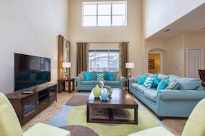 Villa | Living room | Flat-screen TV, DVD player - 8954bp - Paradise Palms (Kissimmee)