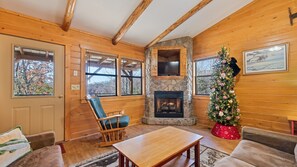 TV, caminetto, lettore DVD