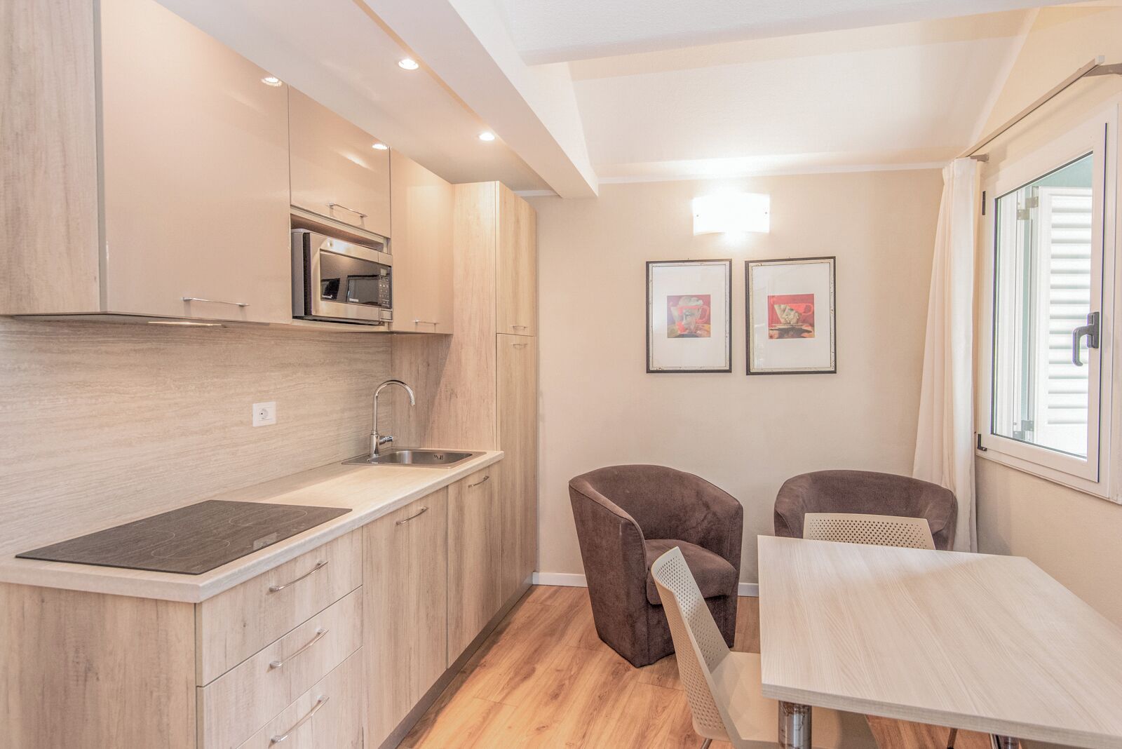 Villa Standard | Private kitchen | Full-size fridge, stovetop, cookware/dishes/utensils, dining tables