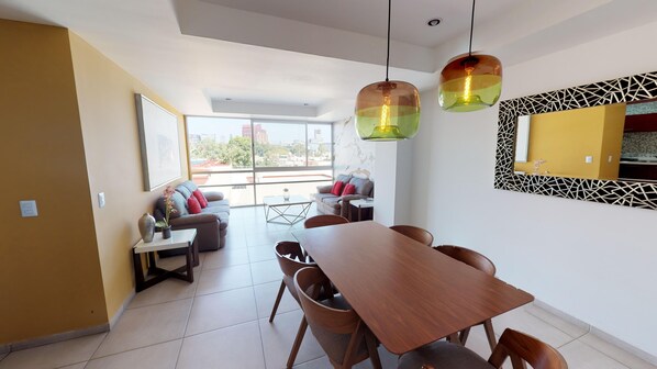 Departamento Deluxe | Área de sala de estar | Televisión LED 