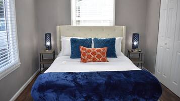 Family Duplex | 1 bedroom, desk, laptop workspace, iron/ironing board