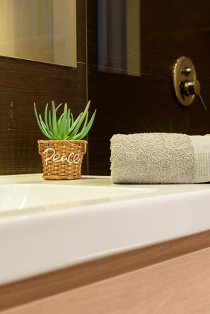 Haartrockner, Shampoo, Toilettenpapier