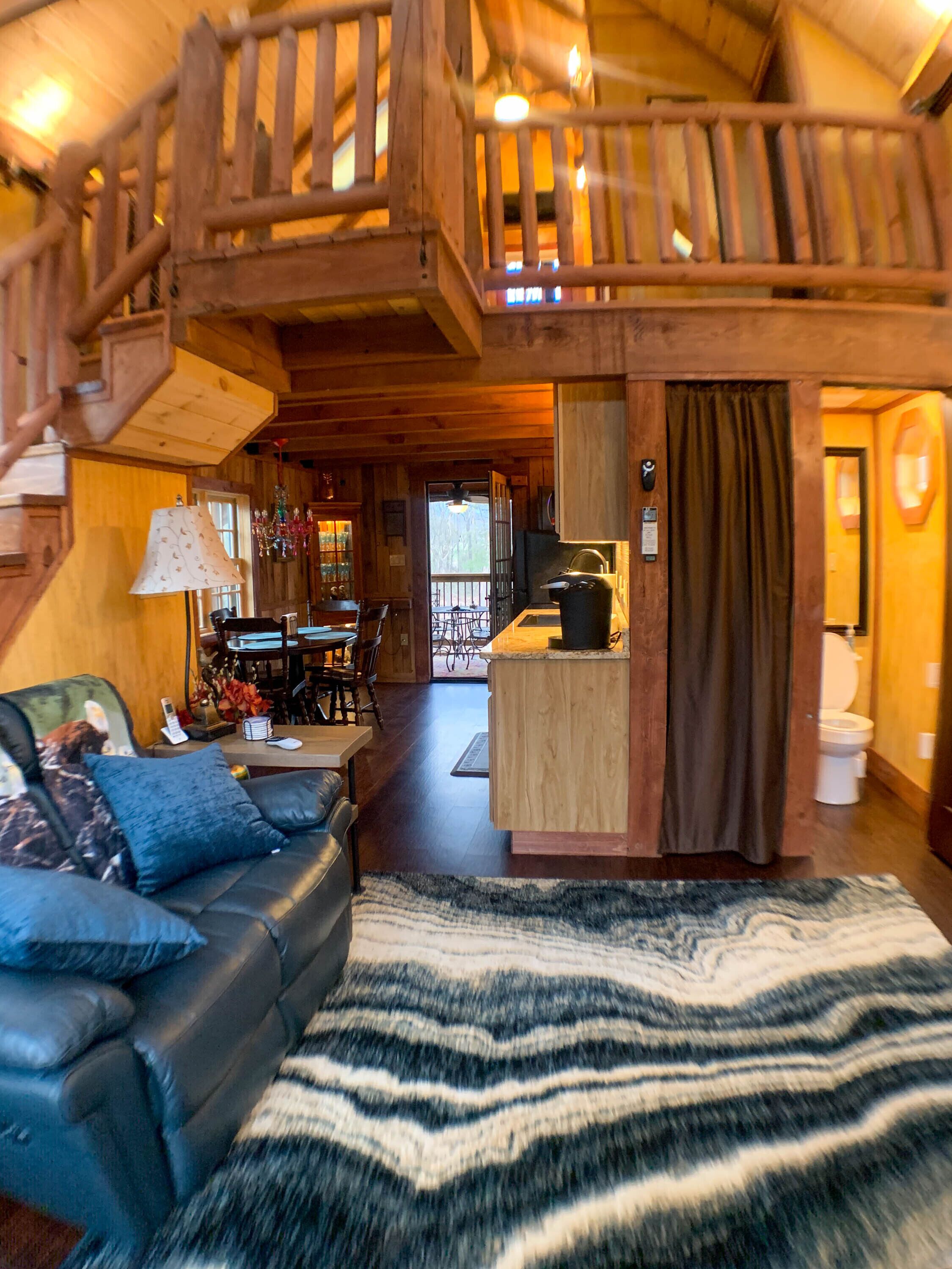 Smart TV, fireplace, stereo