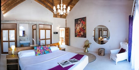 Caja de seguridad en la habitación, wifi gratis y ropa de cama . Hotel Pochote Mazunte