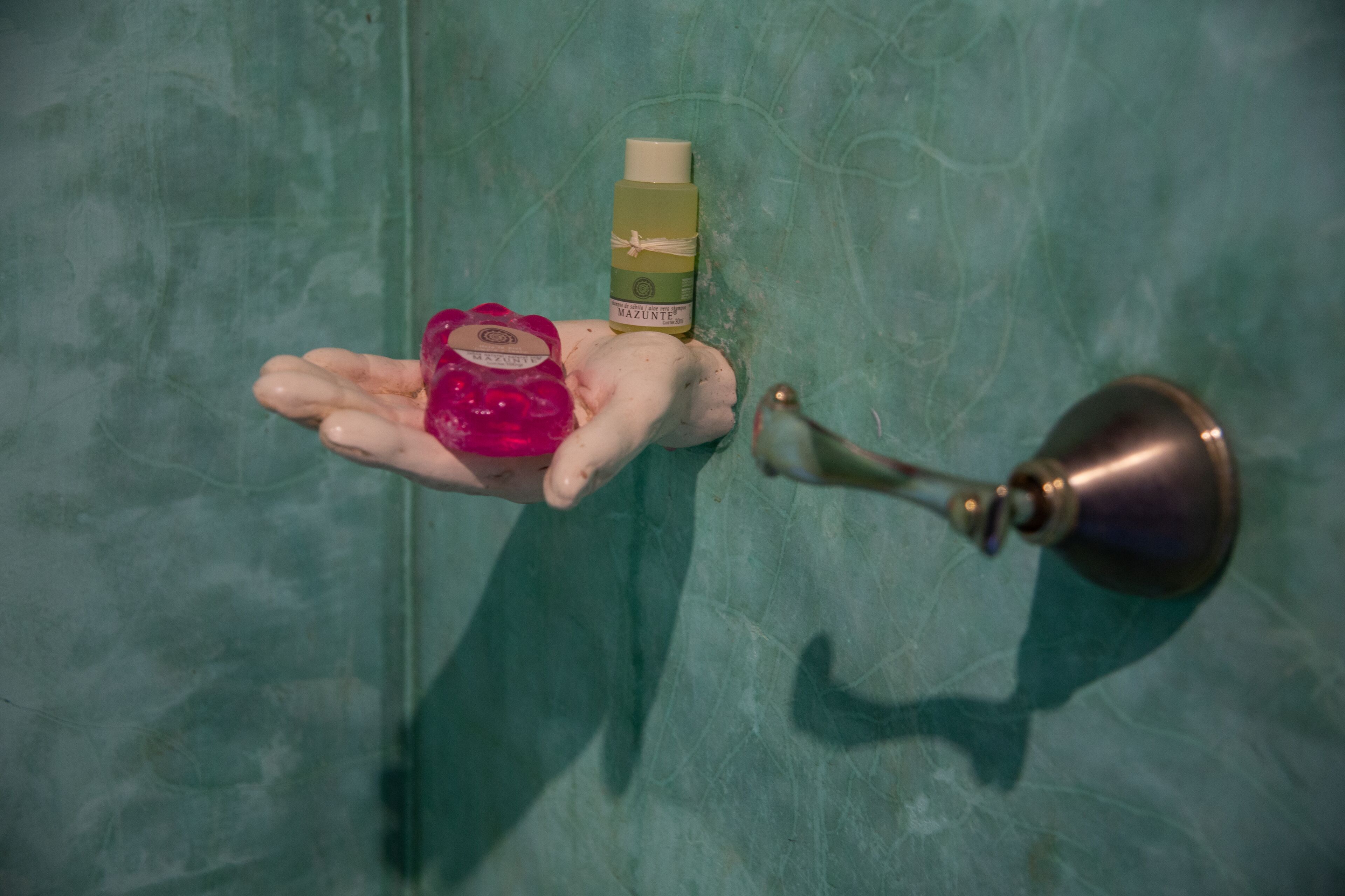 superior double room | bathroom | shower, free toiletries, towels