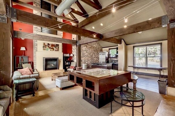 TV, fireplace, video games, Netflix