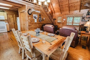 Cabin, 2 Bedrooms | Dining