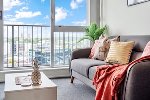 Apartment | Living room | Smart TV, Netflix, streaming services - Harbour View Two Bedroom Apartment (Auckland)