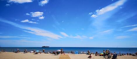 Aan het strand