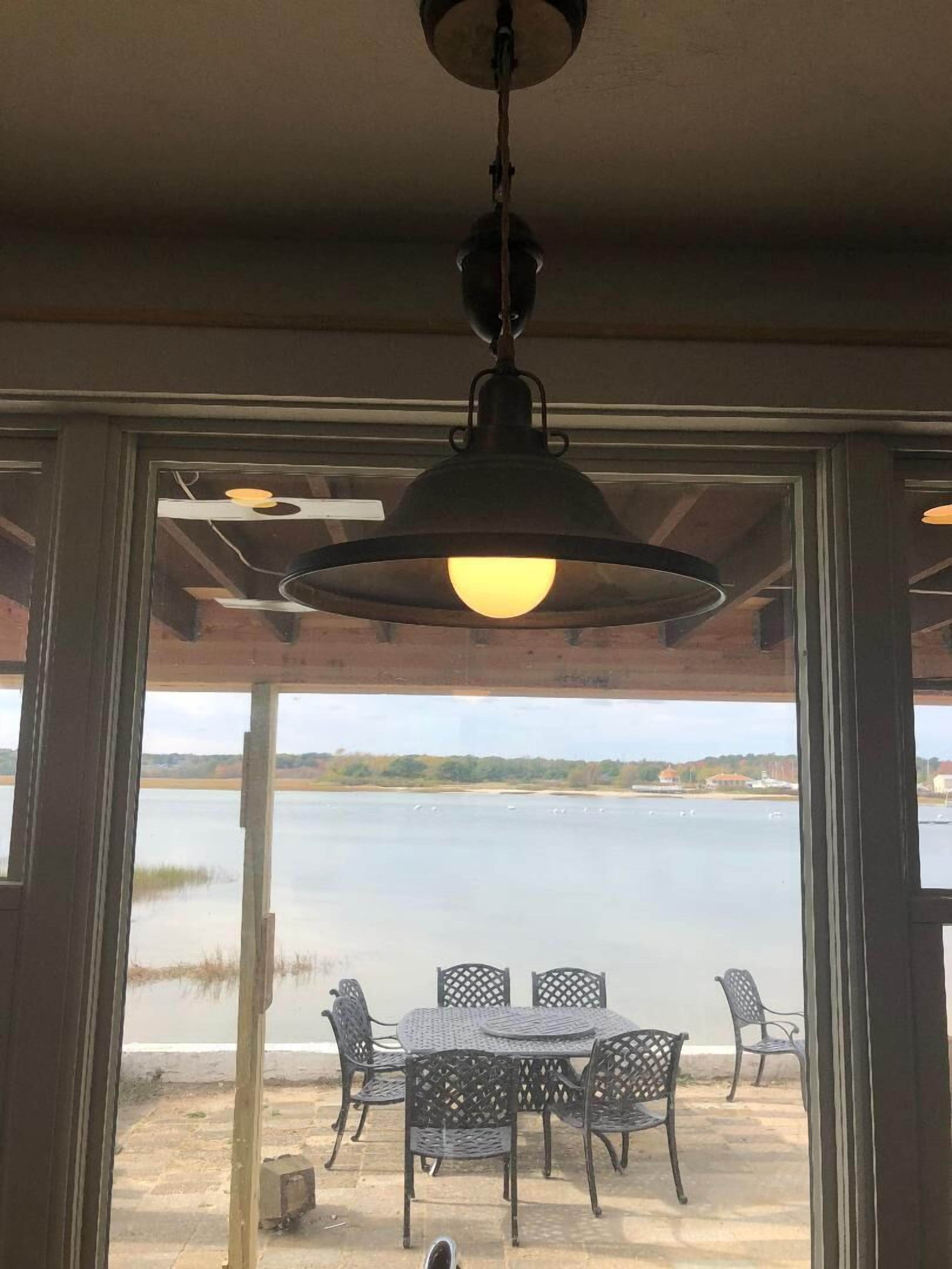 The view from the kitchen window out to the patio.  Updates in the spring