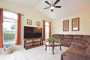 Villa | Living room | Flat-screen TV, foosball - Kleeo's Villa (Davenport)