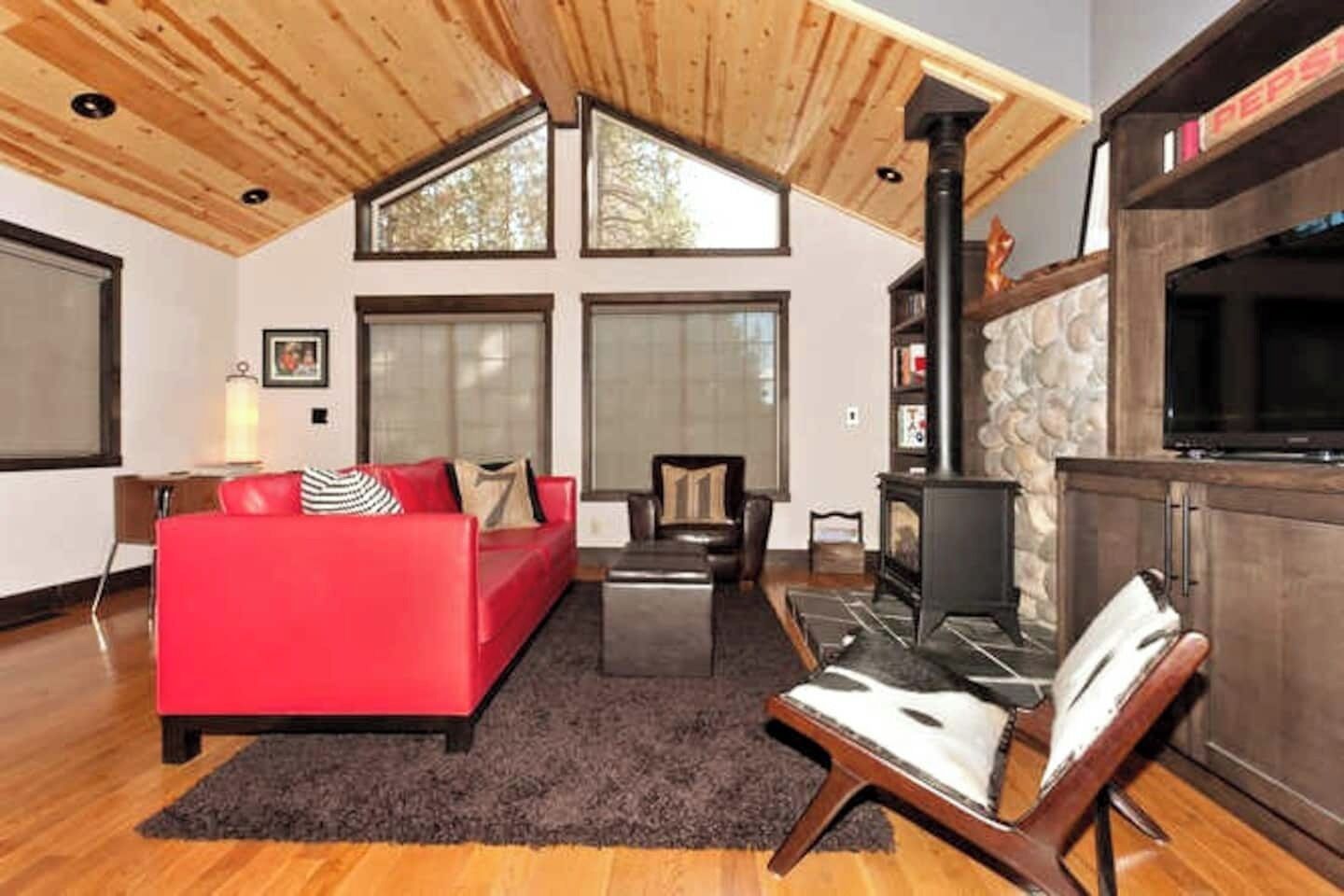 Smart TV, fireplace, video-game console, DVD player