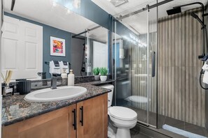 Hair dryer, towels