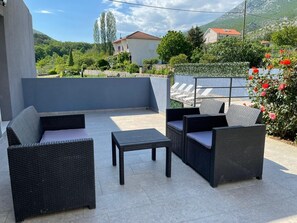 Terrace/patio - Apartment in Gata with Terrace, Air condition, WIFI, Washing machine (4893-1) (Gata)
