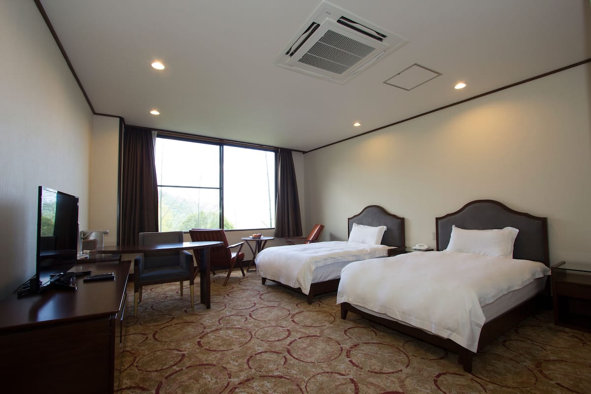 Twin Room, Private Bathroom | In-room safe, blackout drapes, iron/ironing board, free WiFi