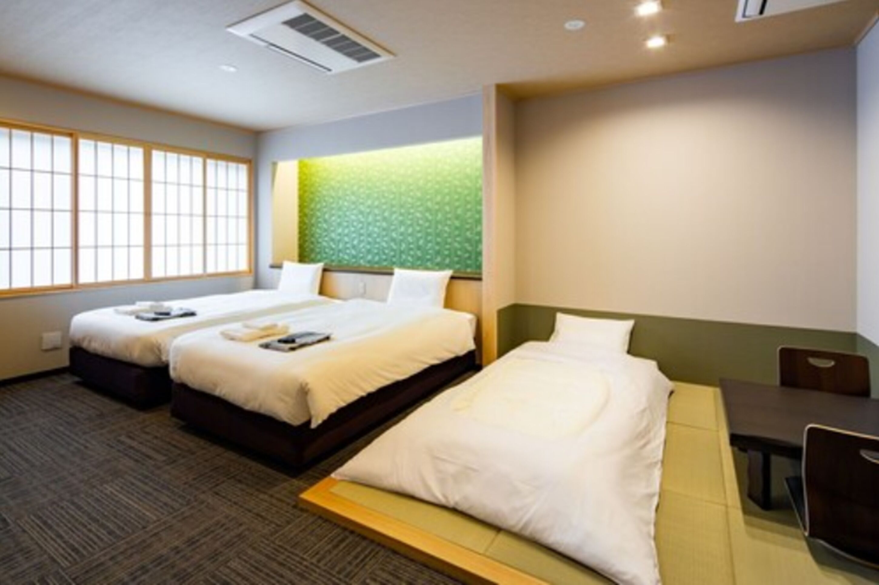 japanese western room (mt.fuji view, for three people, futon is provided for number of guests paid) | in-room safe, desk, iron/ironing board, free wifi