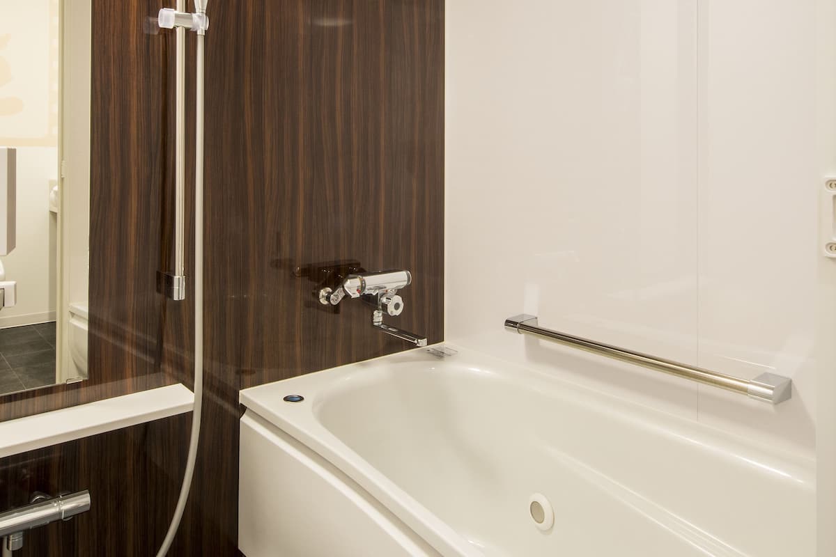 free toiletries, hair dryer, slippers, bidet