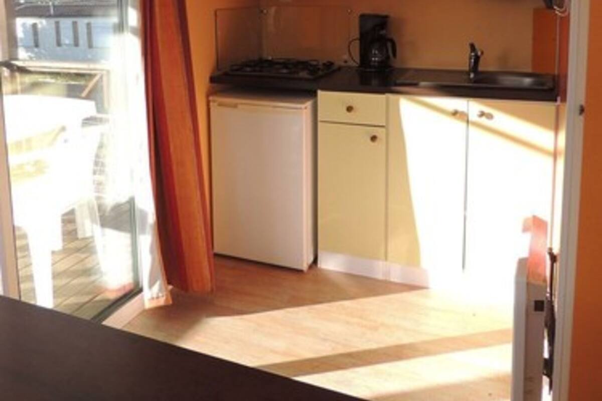 Casa rodante (Safari) | Cocineta privada | Cafetera y tetera, refrigerador, microondas y horno