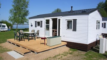 Stacaravan, 2 slaapkamers (Mobilheim) | Terras