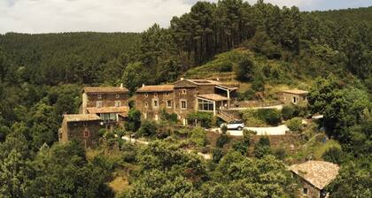 12-person house with swimming pool, covered terrace, barbecue, shops nearby