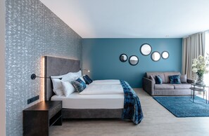Panoramic-Suite | 1 Schlafzimmer, hochwertige Bettwaren, Betten mit Memory-Foam-Matratzen