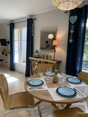 Dining - Appt 57 m2 4/5 pers in peace Garden level Secure swimming pool (La Croix-Valmer)