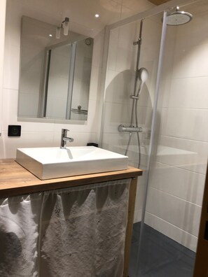 Shower, hair dryer