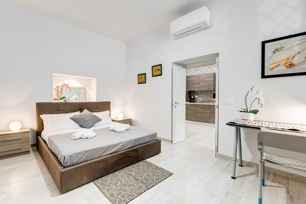 Apartment, 1 Schlafzimmer | 1 Schlafzimmer, Schreibtisch, kostenloses WLAN, Bettwäsche