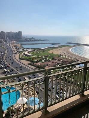 Apartment, Sea View (Three-Bedroom Apartment) | Balcony view - Apartment at San Stefano Grand Plaza (Alexandria)