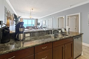 Fridge, microwave, oven, stovetop - Gorgeous 11th Floor, Corner Unit, 4 Bdrm Condo, Two Sets of FREE Beach Chairs (Panama City Beach)