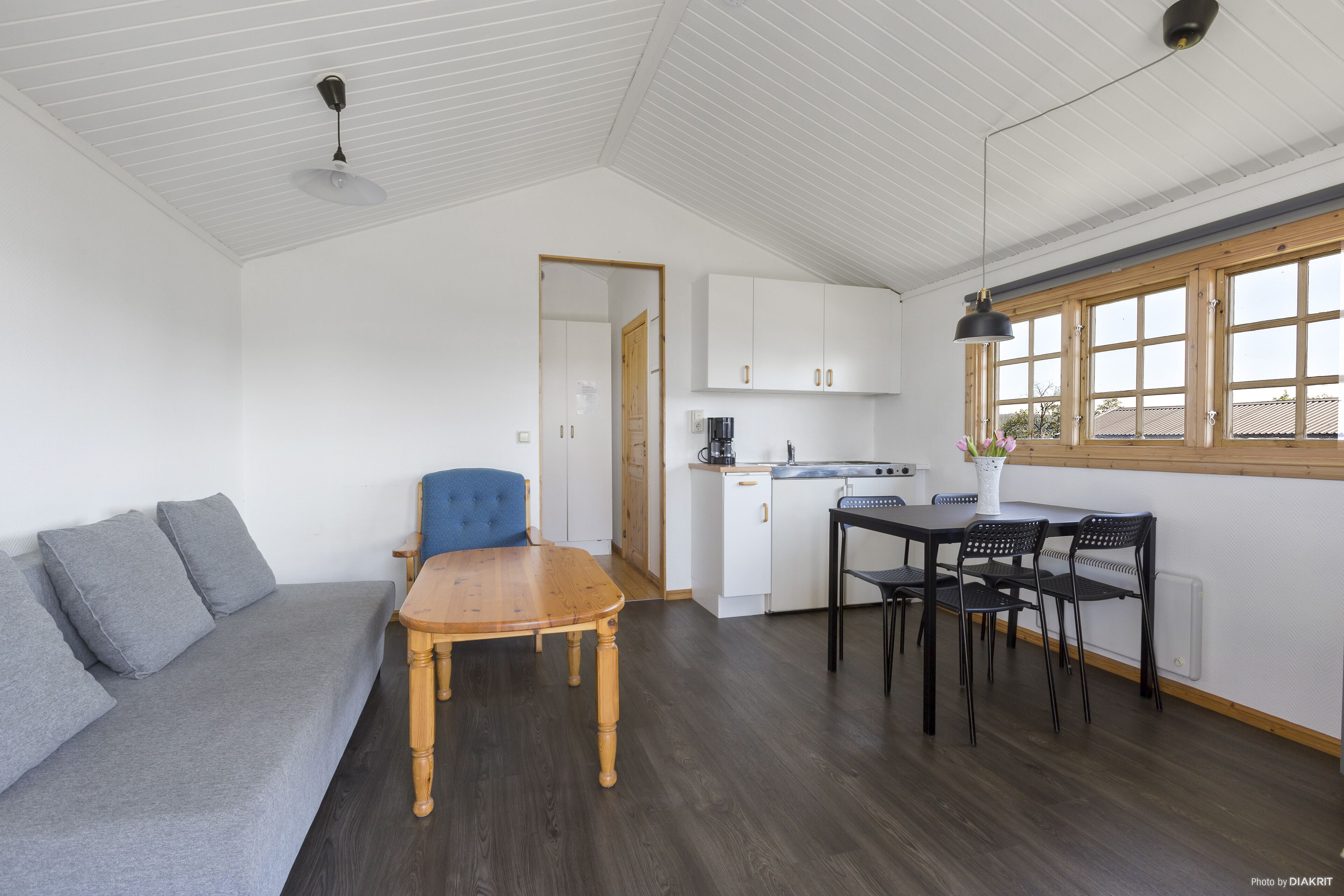 Cabin (Norastuga Plus) | Private kitchen | Fridge, microwave, stovetop, coffee/tea maker