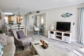 TV, DVD player, ping pong