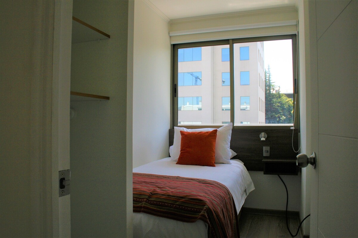 Blackout curtains, soundproofing, free WiFi, bed sheets