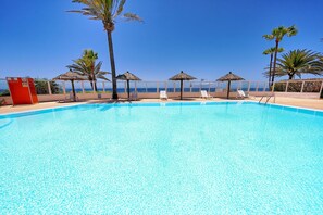 Outdoor pool, a heated pool