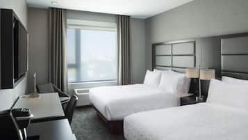 In-room safe, desk, laptop workspace, blackout drapes