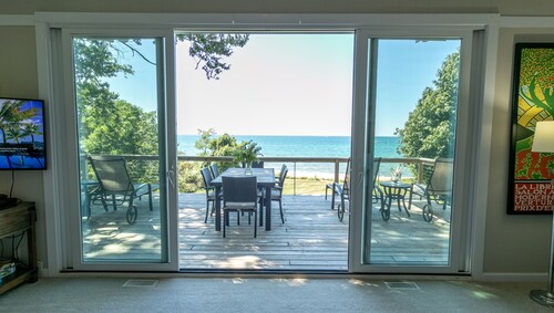 Lake Michigan House with Private Beach, Sleeps 12