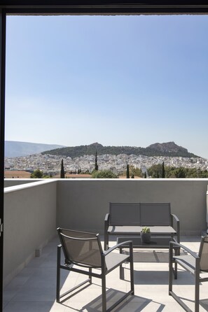 Acropolis Panorama Maisonette | Vue depuis le balcon