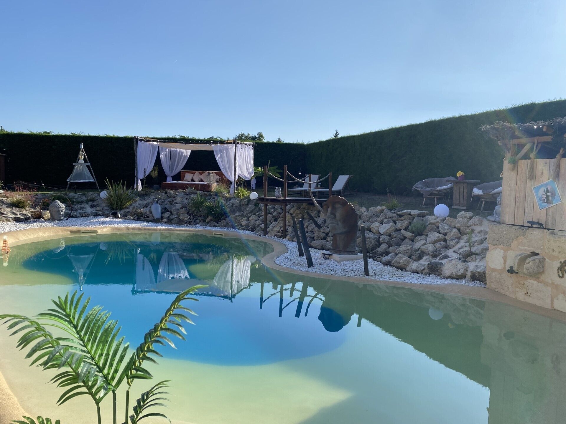 Outdoor pool, open 8:00 AM to 8:00 PM, pool umbrellas, sun loungers