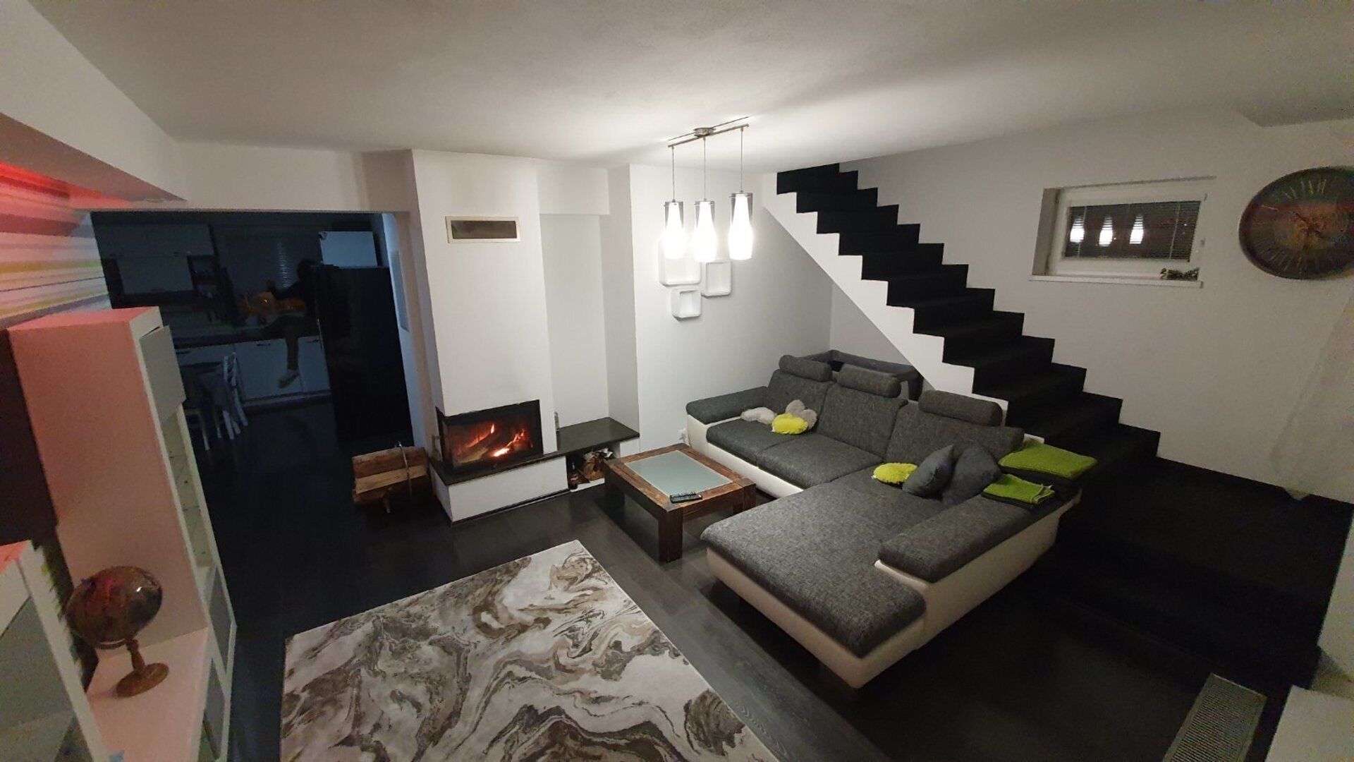 Apartment | Living room | 30-inch flat-screen TV with cable channels, TV, fireplace