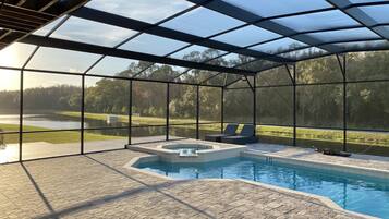 Outdoor pool, a heated pool